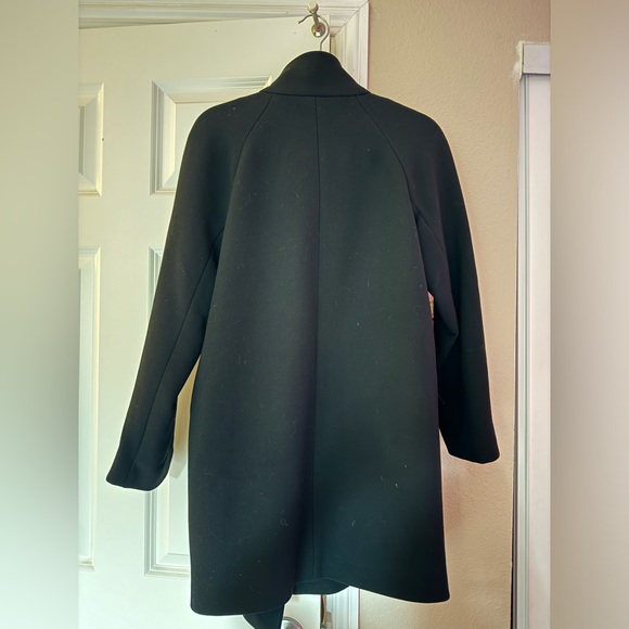 J. Crew Double Cloth Classic Black Cocoon Coat in Italian wool - Picture 4 of 5